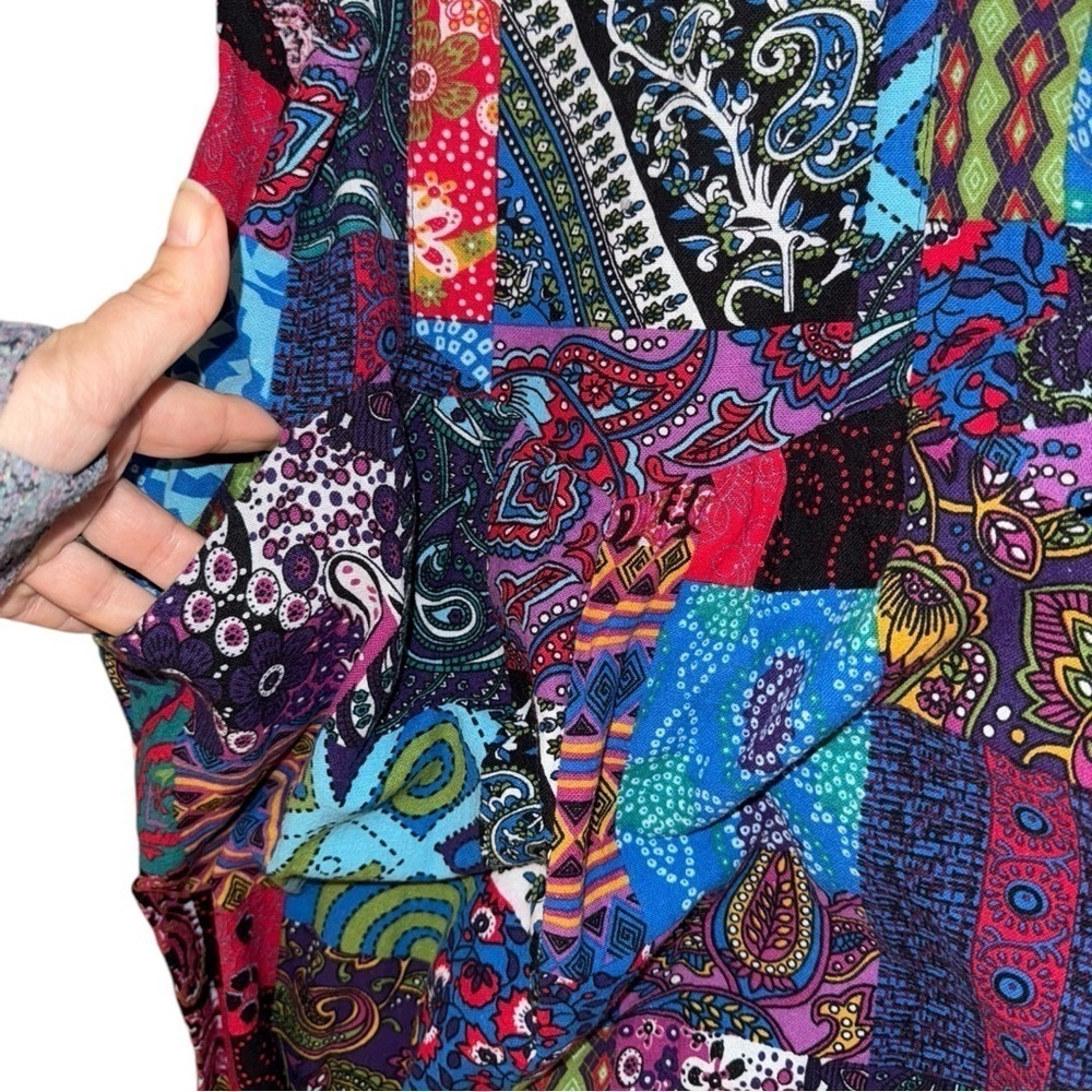Hippie Boho Kantha Patchwork Multi Color Jumpsuit, Overalls, Bohemian Romper - Picture 12 of 16